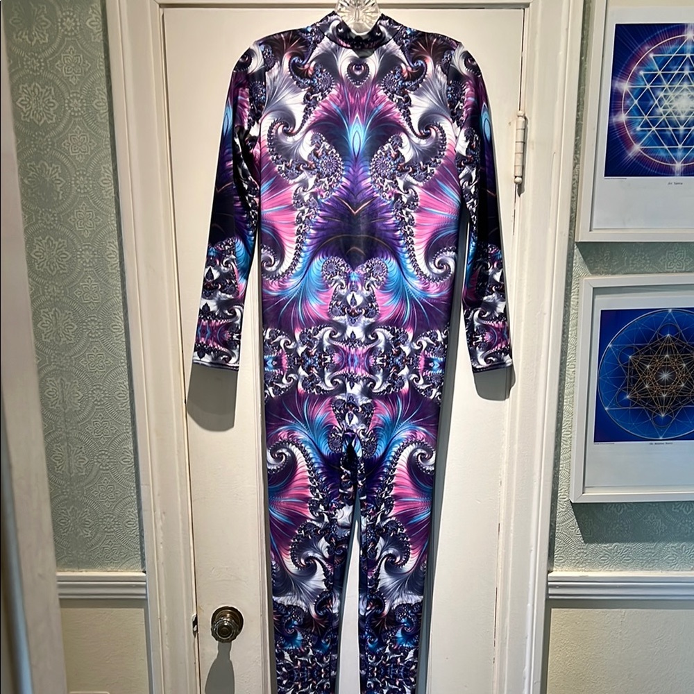 Vibrant Psychedelic Full-Body Suit